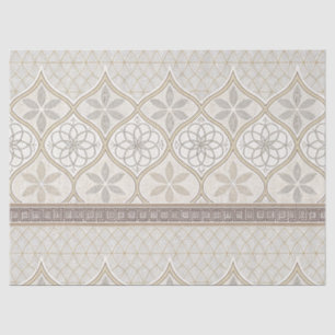 Ornate Geometric Floral Tile Pattern (2) Tissue Paper