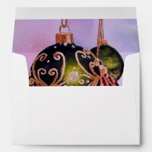 ORNATE GOLD CHRISTMAS ORNAMENTS PEACEFUL JOY ENVELOPE