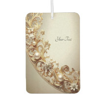 Ornate Gold Flourish Air Freshener