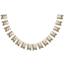 Ornate Gold Flourish Bunting Flag