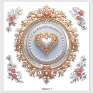 Ornate Gold Frame With Heart Gem