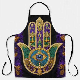  Ornate Gold Third Eye Hamsa Apron
