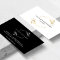 Ornate Gold Vine and Leaf Emblem Business Card
