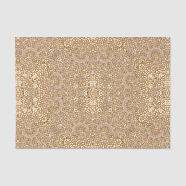Ornate Golden Baroque Design Tissue Paper (Front)