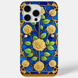 Ornate Golden Rose Artwork iPhone 15 Pro Max Case