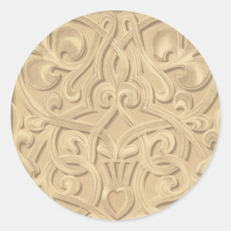 Ornate Golden Scrollwork Sticker