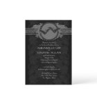 Ornate Gothic Elegant Bat Wedding Invitation