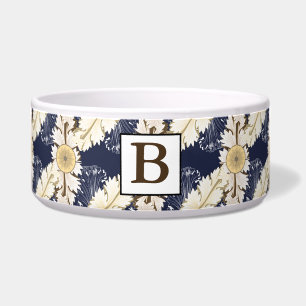 Ornate Greek Acanthus Leaves & Navy