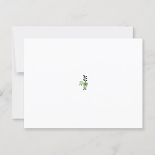 Ornate green flower with red centre, dark leaves,  postcard
