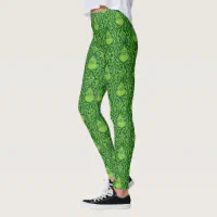Ornate Green Grinch Pattern Leggings