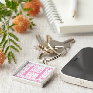 Ornate H Monogram Keychain