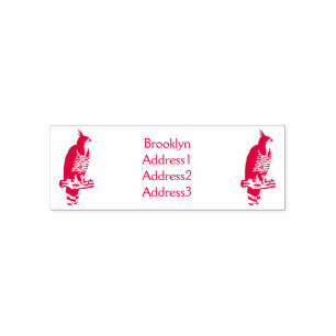 Ornate hawk eagle bird cartoon illustration self-inking stamp