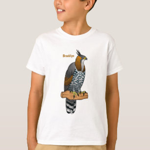 Ornate hawk eagle bird cartoon illustration T-Shirt
