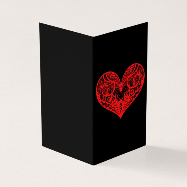 Ornate Heart Platonic Valentine Notecard 25pk (Outside)