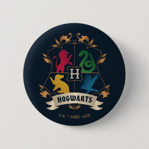 Ornate HOGWARTS™ House Crest 2 Inch Round Button