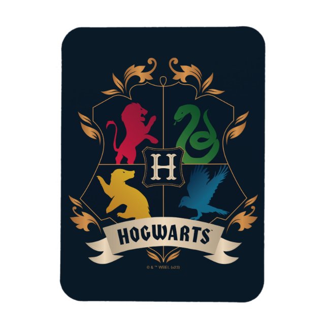 Ornate HOGWARTS™ House Crest Magnet (Vertical)