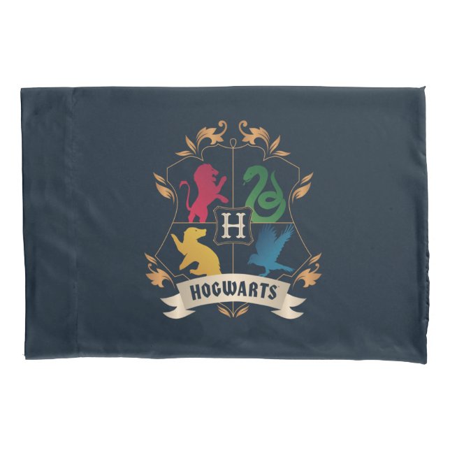 Ornate HOGWARTS™ House Crest Pillowcase (Front)
