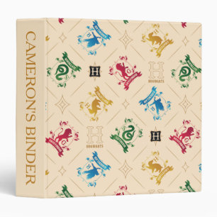 Ornate HOGWARTS™ House Crests Pattern Binder