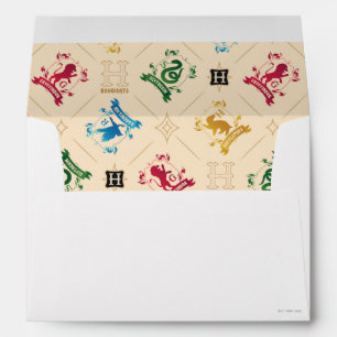 Ornate HOGWARTS™ House Crests Pattern Envelope