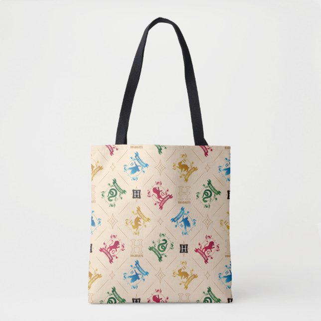Ornate HOGWARTS™ House Crests Pattern Tote Bag (Front)