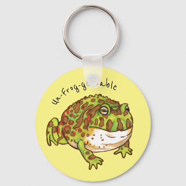 Ornate Horned Frog, un-Frog-gettable Keychain (Front)