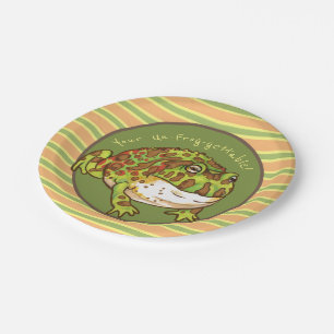 Ornate Horned Frog, un-Frog-gettable Paper Plate