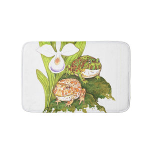 Ornate Horned Frogs Bath Mat