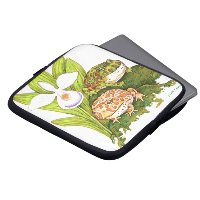 Ornate Horned Frogs Laptop Sleeve (Front Top)