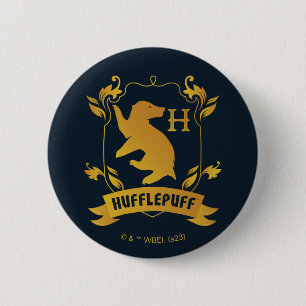 Ornate HUFFLEPUFF™ House Crest 2 Inch Round Button