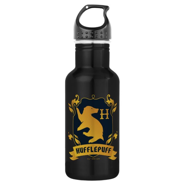 Ornate HUFFLEPUFF™ House Crest 532 Ml Water Bottle (Front)