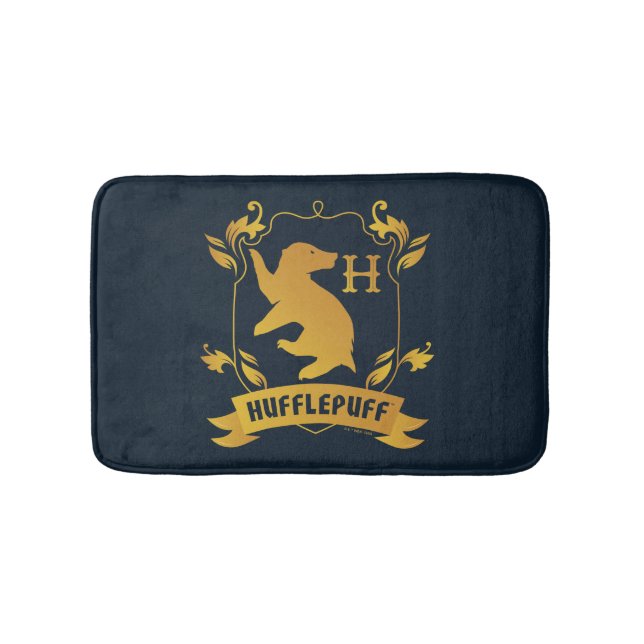 Ornate HUFFLEPUFF™ House Crest Bath Mat (Front)