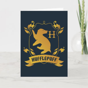 Ornate HUFFLEPUFF™ House Crest Card