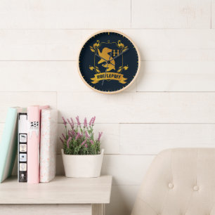 Ornate HUFFLEPUFF™ House Crest Clock