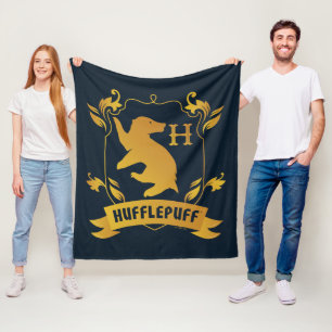 Ornate HUFFLEPUFF™ House Crest Fleece Blanket