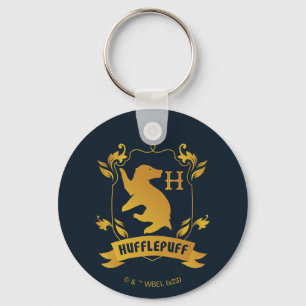 Ornate HUFFLEPUFF™ House Crest Keychain