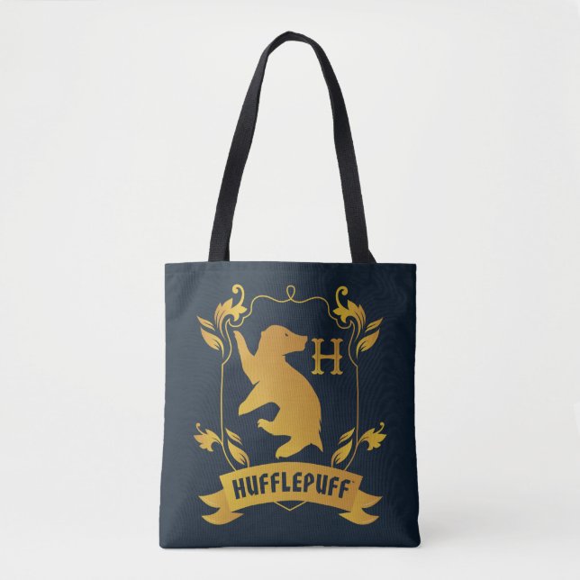 Ornate HUFFLEPUFF™ House Crest Tote Bag (Front)