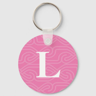 Ornate Knotwork Monogram - Letter L Keychain