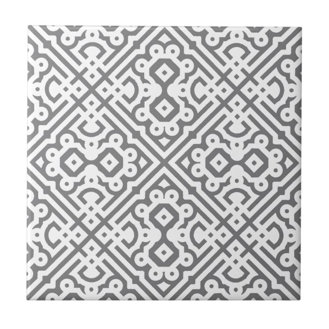 Ornate Labyrinth in Grey Tile (Front)