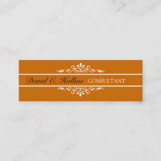 Ornate Lavish Luxe Elegant Flowery MOTIF Mini Business Card