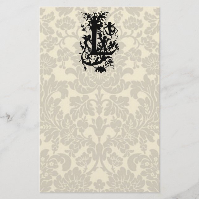 Ornate Letter "L" Stationery (Front)