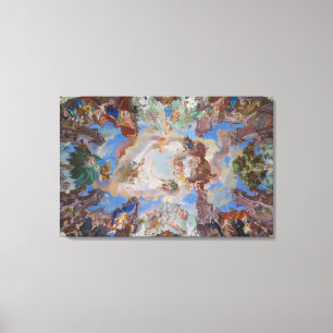 Ornate Library Ceiling Detail Canvas Print