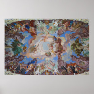 Ornate Library Ceiling Detail Poster