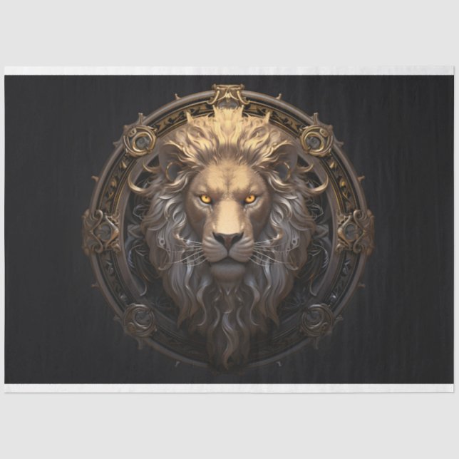 Ornate Lion Tissue Paper (Front)