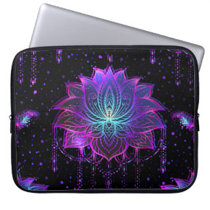 Ornate Lotus Flower Seamless Symbol Laptop Sleeve