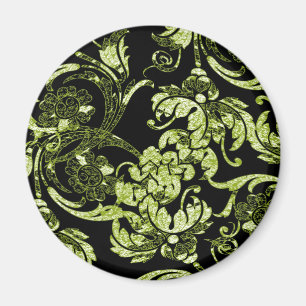 Ornate Magnet in Green & Black