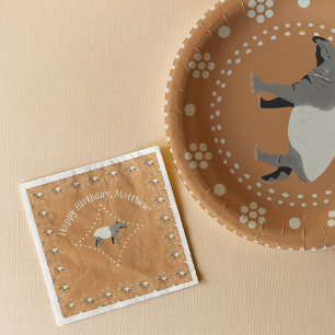 Ornate Malayan Tapir Patterned Napkin