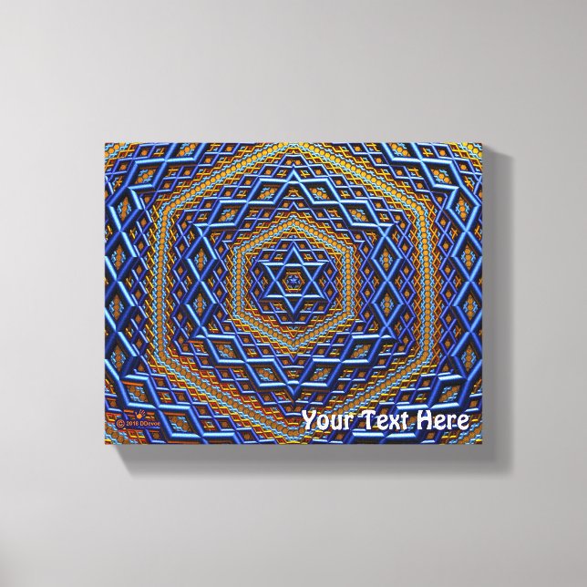 Ornate Metallic Magen David Canvas Print (Front)