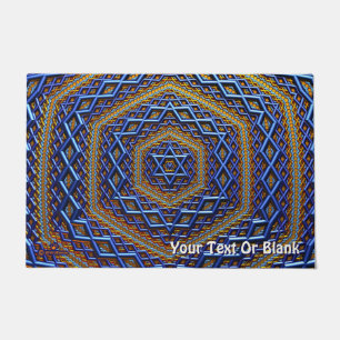 Ornate Metallic Magen David Doormat