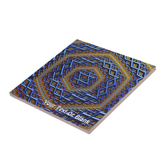 Ornate Metallic Magen David Tile (Side)