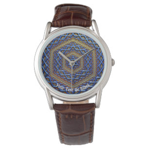 Ornate Metallic Magen David Watch